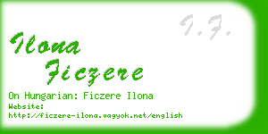 ilona ficzere business card